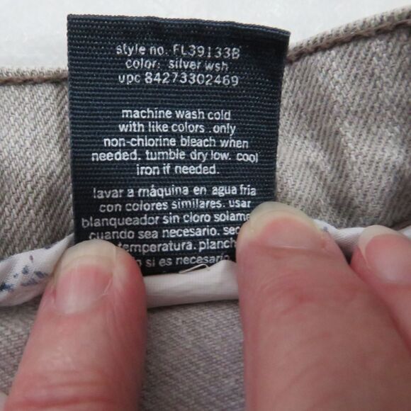 Gray Jeans Women Sz 6 Boot Cut Light Gray Mid Rise Casual Western Faded Glory - Picture 6 of 10